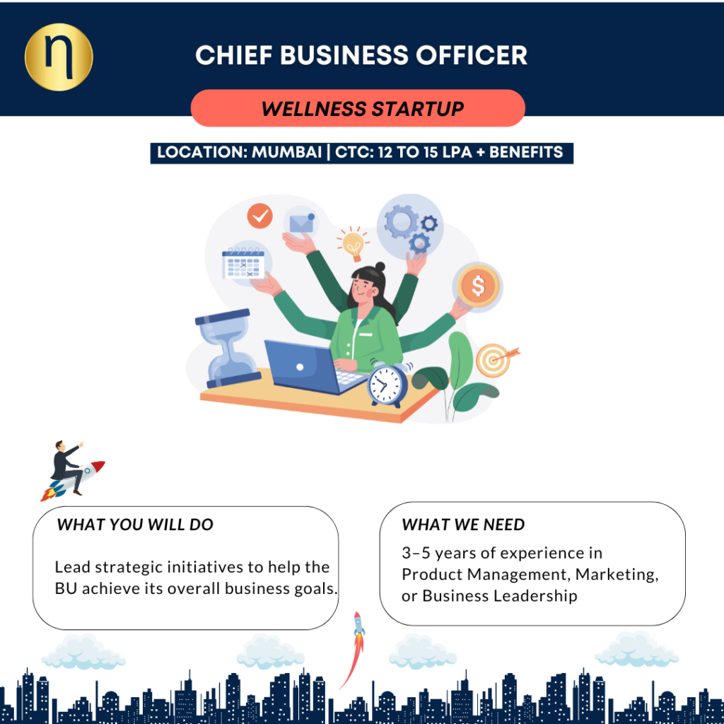 Seeking a Chief Business Officer with experience in Product Management, Marketing, or Business Leadership in Pharma, Healthcare, Wellness.