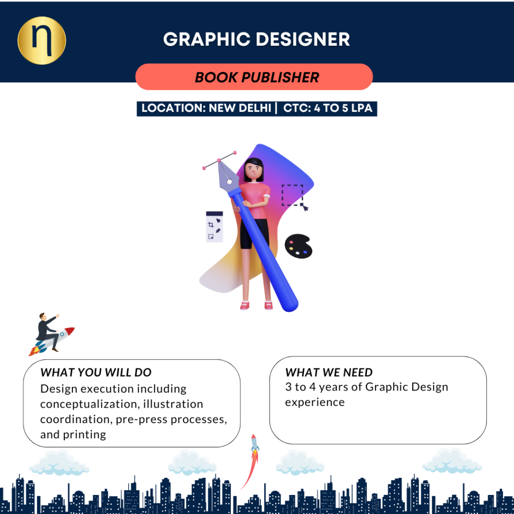 We are seeking a Graphic Designer with experience in book design using Adobe InDesign, Illustrator, and Photoshop.