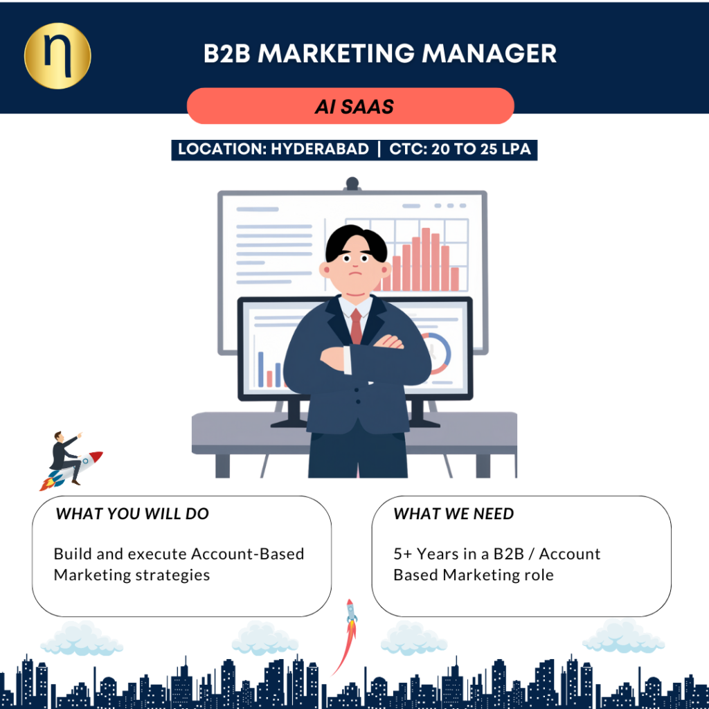 We are hiring for a B2B Marketing Manager for an AI SaaS Platform with 5+ Years in a B2B / Account Based Marketing role