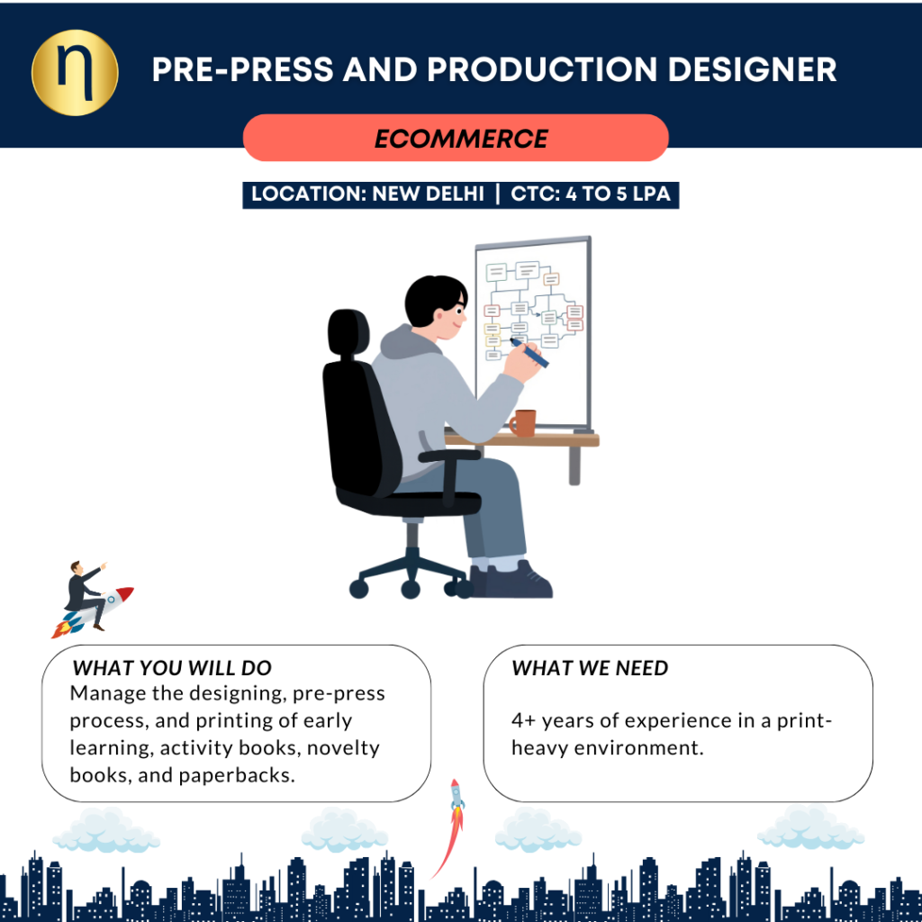 We are seeking a Pre-press and Production Designer with 4+ years of experience for a global Book Publishing House.