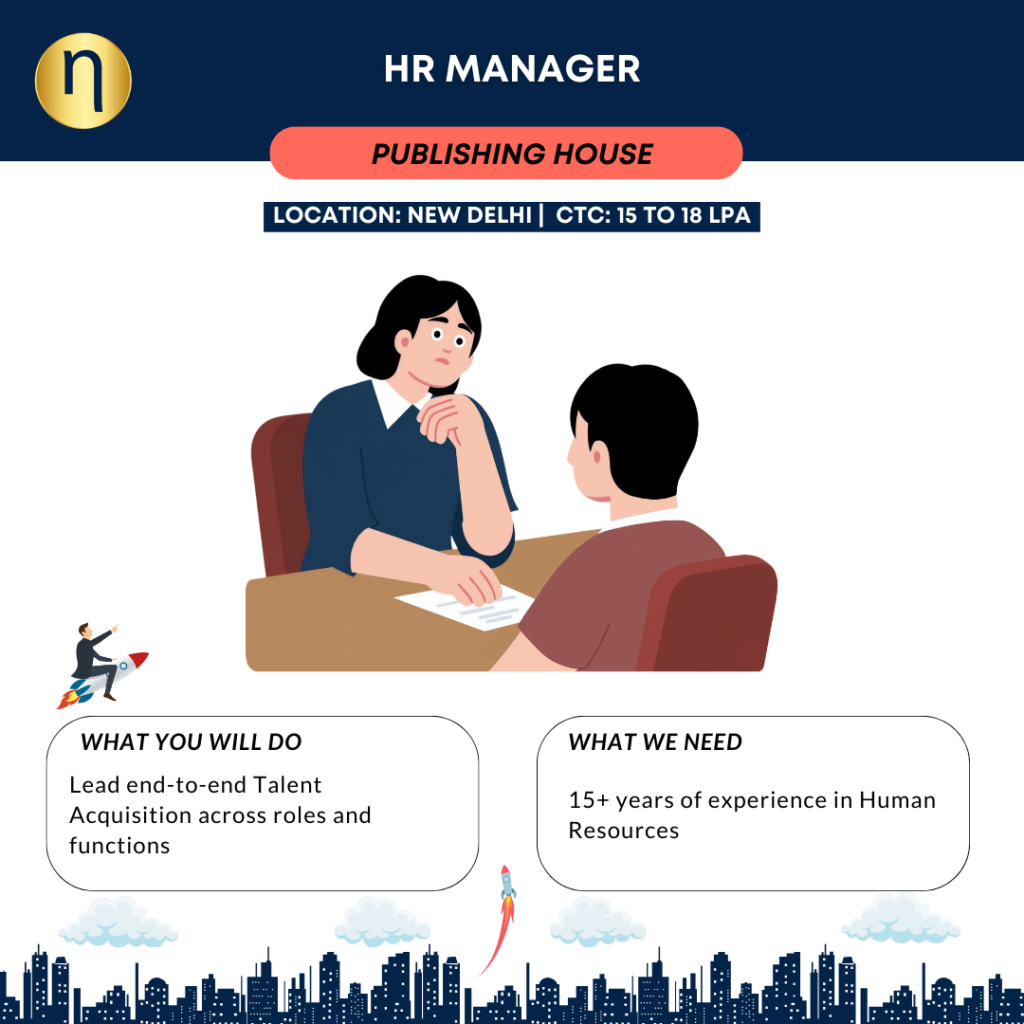 We are seeking a HR Manager with 15+ years of experience in Human Resources for a Global Book Publishing House