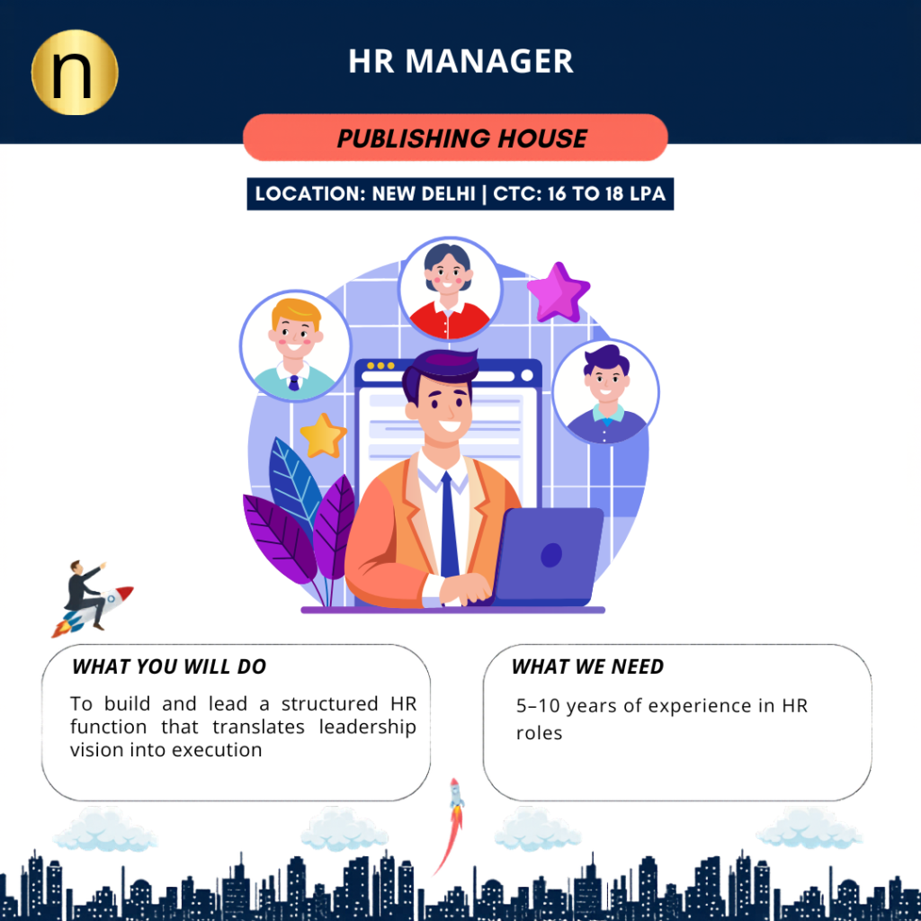 We are seeking a HR Managercwith 5–10 years of experience in HR roles and Leadership experience for a leading Publishing House.