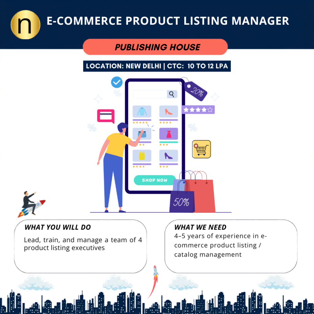 We are seeking an Ecommerce Product Listing Manager with 4–5 years of experience for a Global Book Publisher.