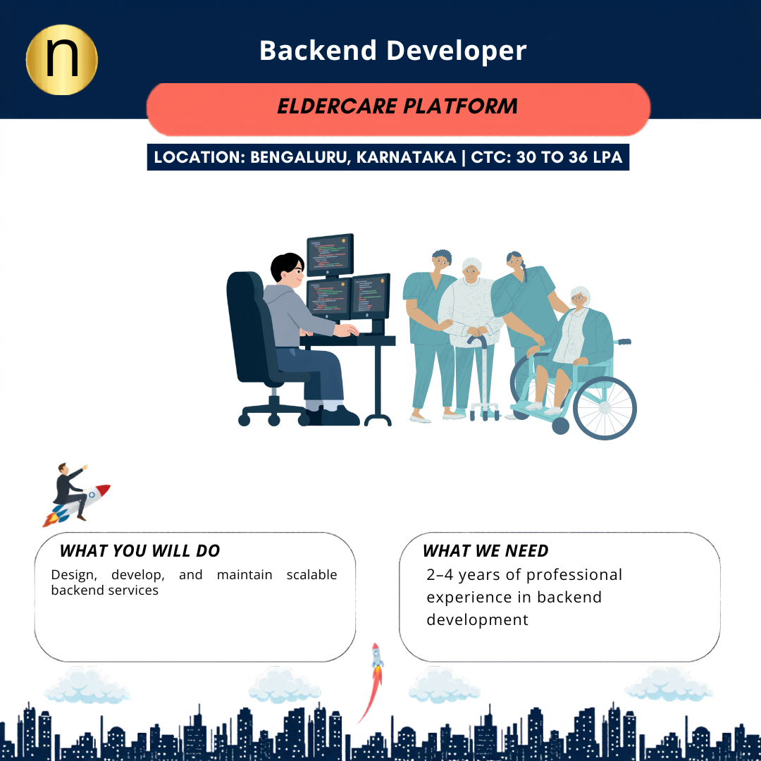 We are seeking a Backend Developer for a funded Eldercare Wellness Platform. Need 2–4 years of experience in backend development.