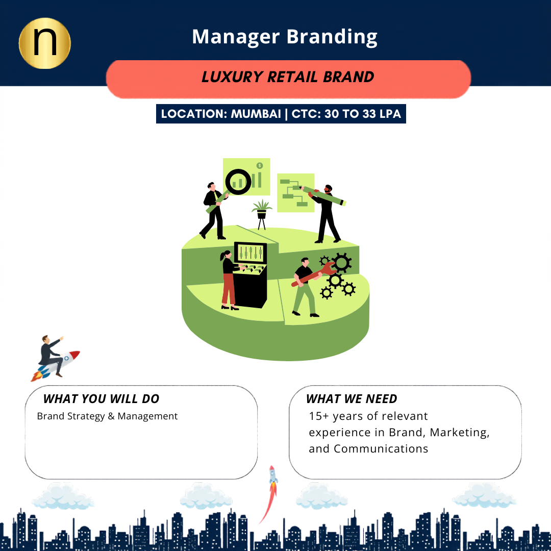 We are seeking a Manager Branding with 15+ years of Brand, Marketing, and Communications in large consumer-facing businesses.