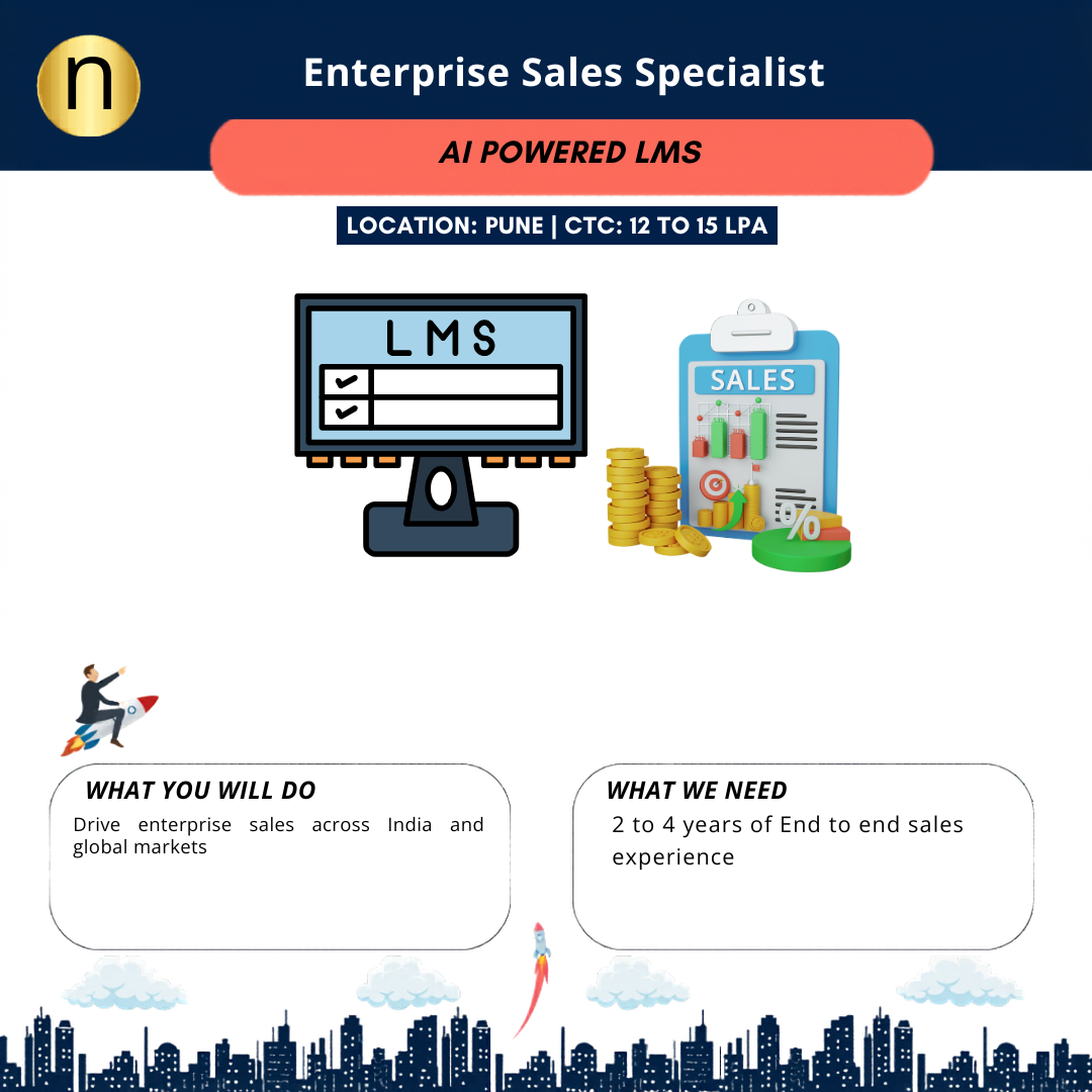 We are seeking an Enterprise Sales Specialist with expertise in LMS products/services sales especially in the corporate L&D genre.